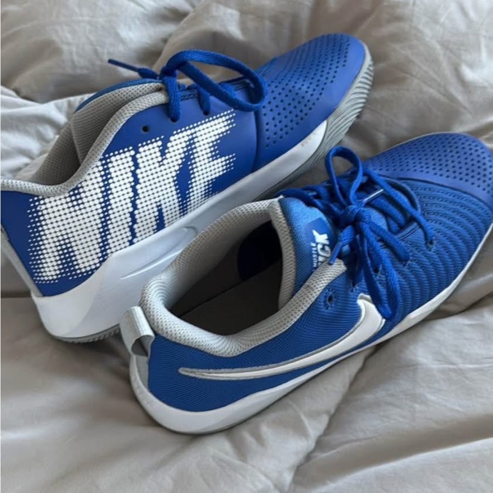 Nike Blue and White Sneakers Breathable Mesh Design